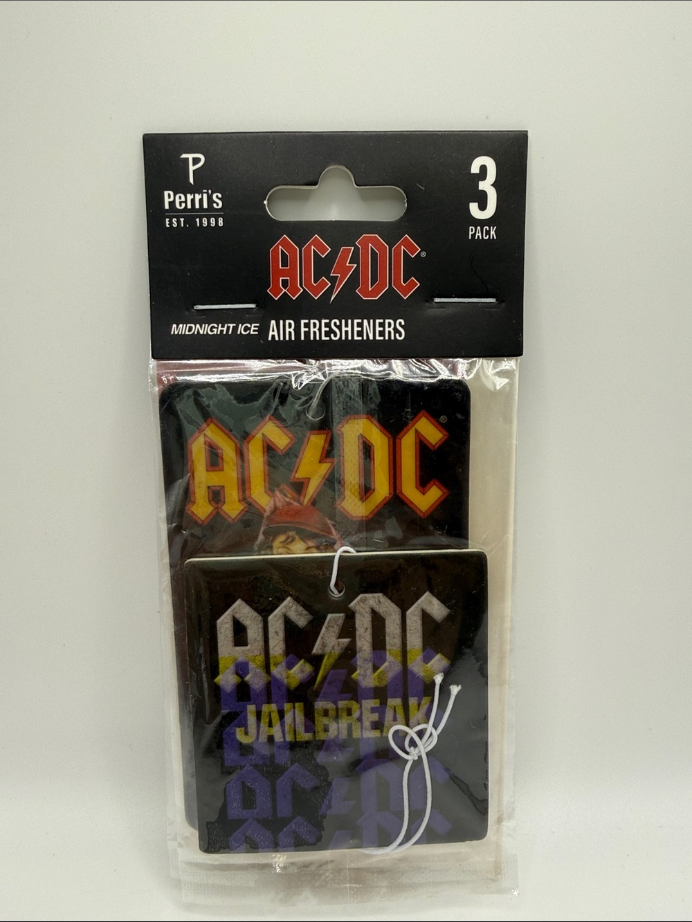 AC/DC Midnight Ice Air Fresheners - 3 Pack